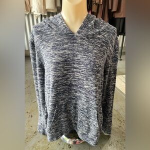 Indigo Rose Women’s Blue Lightweight Hoodie with Center Pocket Size Medium